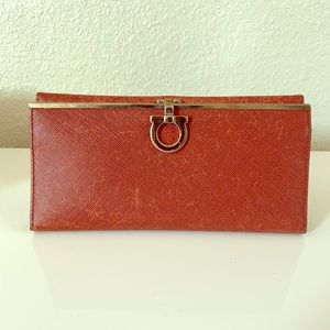 Salvatore Ferragamo Red Gancini Wallet